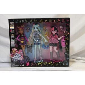 Monster High Day Out Exclusive 3 Doll Gift Set DRACULAURA CLAWDEEN FRANKIE NIB